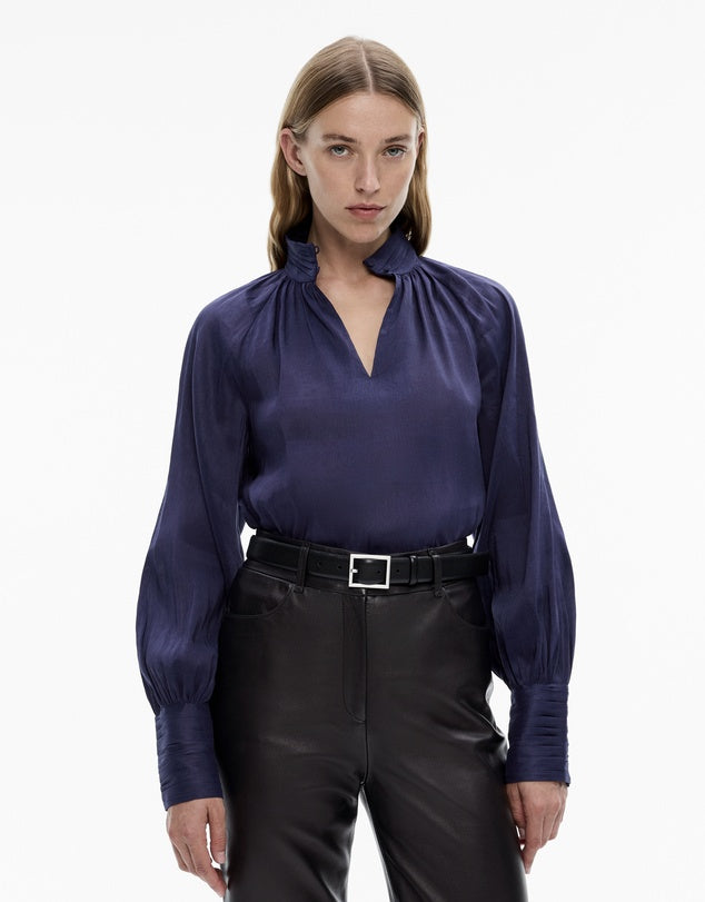 V-neck long sleeve blouse for work and beyond