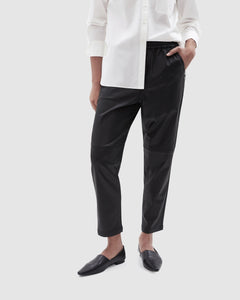 Coated Jogger Pants - could be a great alternative to wide leg jeans, elasticated waistband is super-comfortable and the coated element makes them more elevated so you can dress up or down