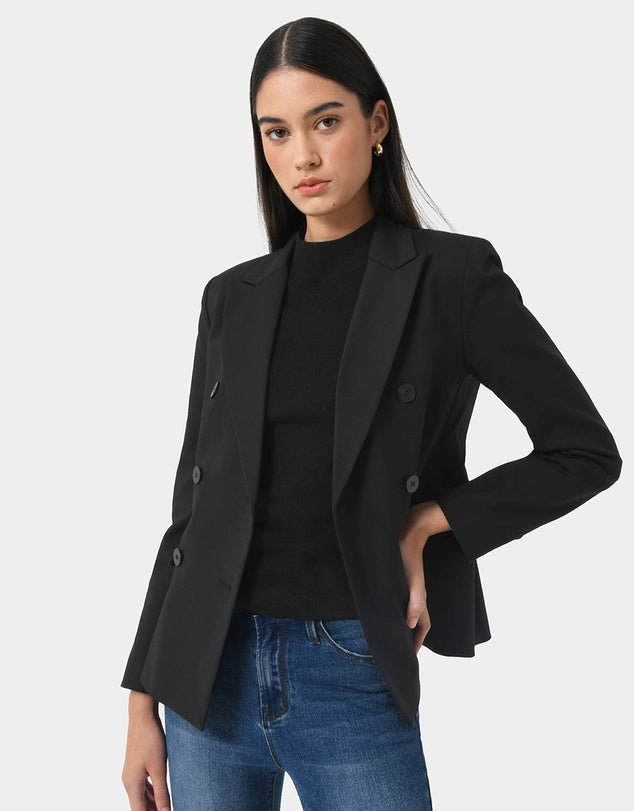 Timeless Black Double Breasted Blazer