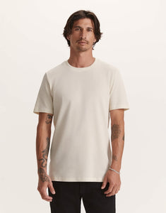 A core basic high quality tee for under jackets and shirts or as is. It has a lovely waffle texture to it so you can see and feel the quality. This is a perfect tee for a more sophisticed style