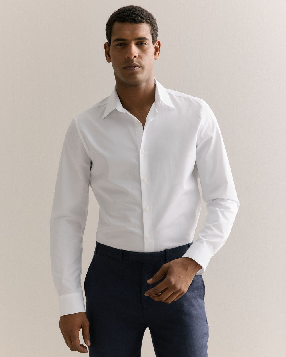 A core investment piece is a classic quality white button up shirt. This can go from day to night, with jeans, suits, chinos to create a variety of looks.