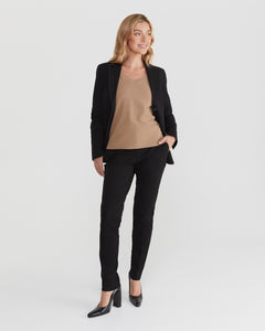 Classic slim black pant to dress up or down