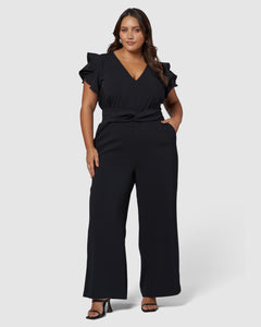 A fun and flattering piece that is perfect for throwing and running out the door when you need to look fantastic. Jumpsuits are flattering because they extend a body line. This shape is beautiful and an investment piece for sure.