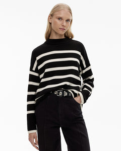 Cosy stripe wool knit for layering for work and beyond