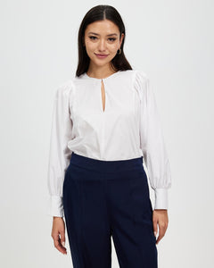 A classic and sophisticated blouse for the days you need to look extra professional. This timeless style is an investment and sure to bring many years of enjoyment and versatility