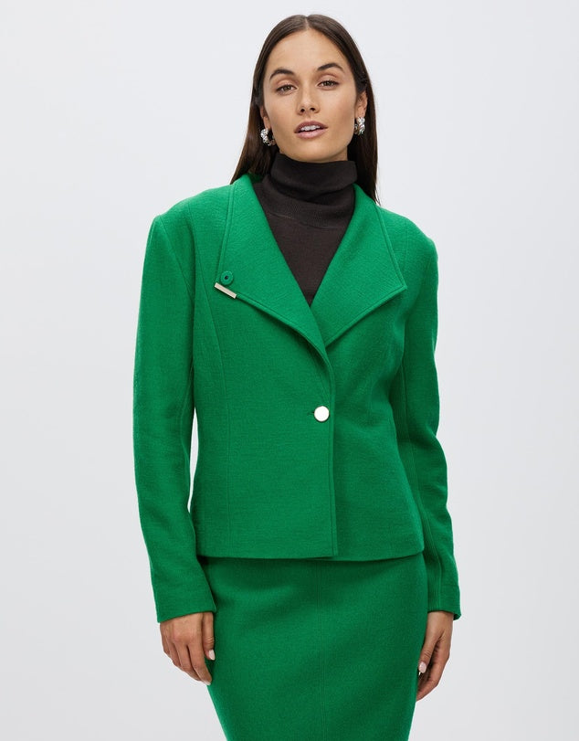 Stunning wool jacket to add in a pop of colour