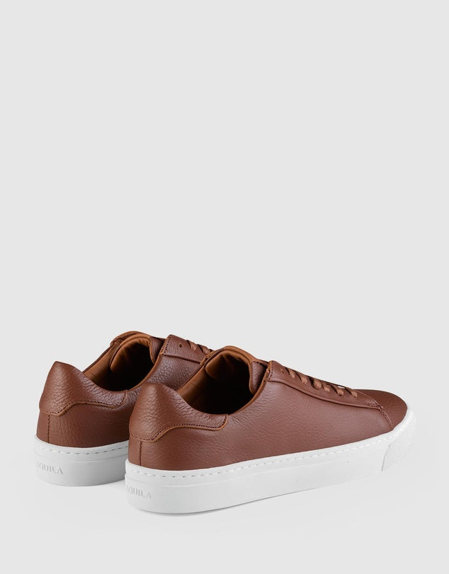 Classic leather tan sneakers