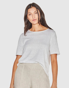 White Crew Tee in a gorgeous cashmere