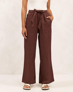 Relaxed Linen drawcord chocolate pants - a great neutral colour for you.